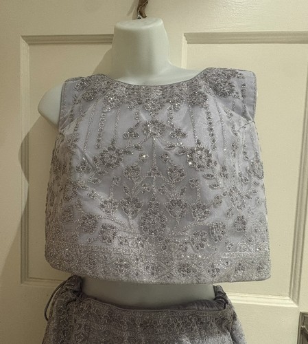 Lilac silver lehenga - lilac/silver,
