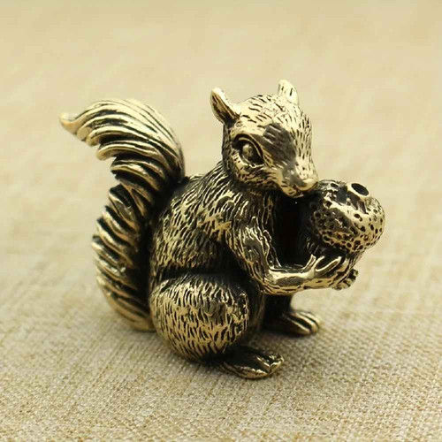 Brass squirrel ornament small - squirrel,