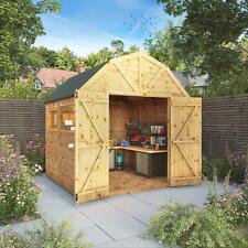 Waltons 8x8 Wooden Garden Shed Workshop Shiplap T&G Double Doors Windows 8ft 8ft
