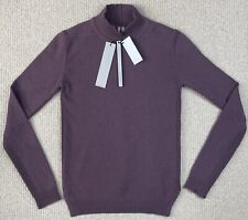 RICK OWENS 2023 MENS TURTLENECK CASHMERE JUMPER IN AMETHYST SIZE SMALL *NWD*+TAG