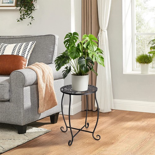 Wrought iron plant stand - iron,