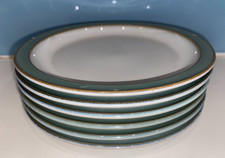 6 x Denby Regency Green Plates good Used Condition 17.5cm