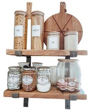 Rustic Wooden Shelf Urban Reclamation Handmade Solid Wood Waxed Finish