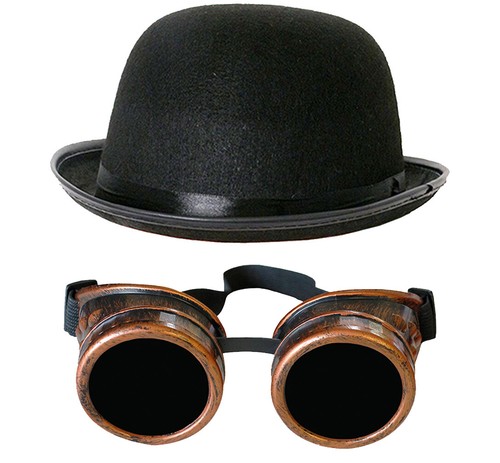 Steampunk bronze goggles - bronze,