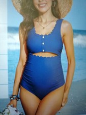Charmo size XL blue maternity fully lined swimsuit
