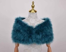 Women Real Ostrich Feather Fur