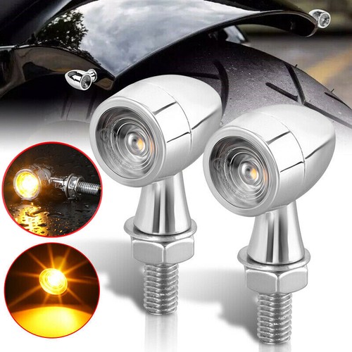 Chrome motorcycle bullet - 2x,