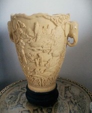 Vintage Large Hand  Carved