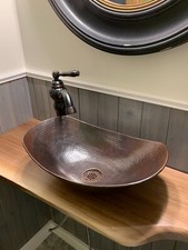 Powder Room 17" Sleigh Copper