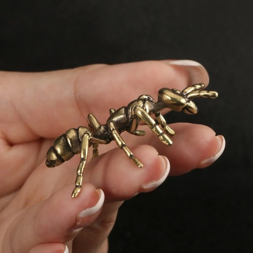 Brass ant miniature - miniature, figurine