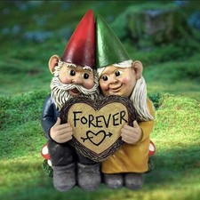 Gnome Couple Statue Dwarf