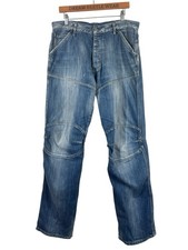 G-Star Raw Elwood Jeans W34 L34 Double Knee Distressed Light Blue