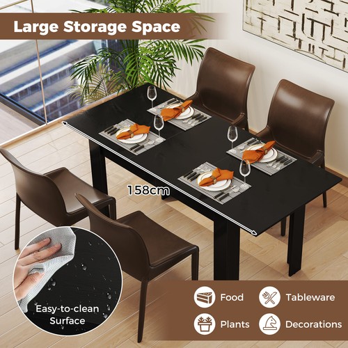 Extendable dining table modern - dining,