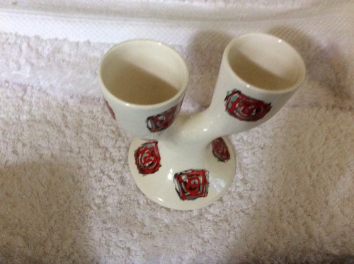Bristol pottery double egg - bristol,
