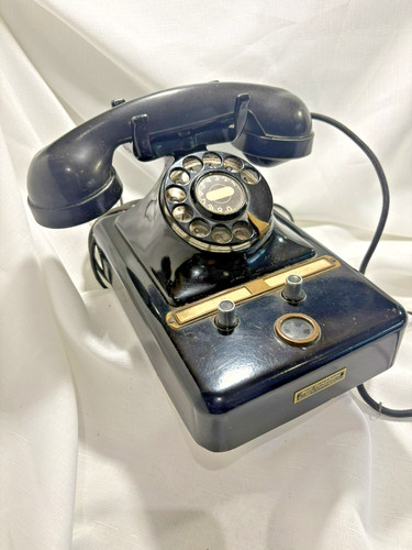 Vintage black bakelite office - bakelite,