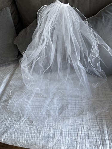 Wedding veil two tier white - two-tier,