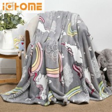 Unicorn Fleece Blanket Sofa