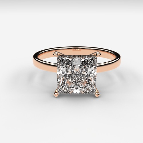 Rose gold classic solitaire - gold,