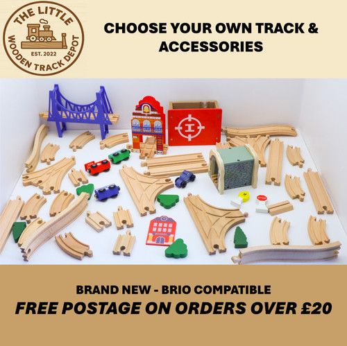 Wooden train track - train, &