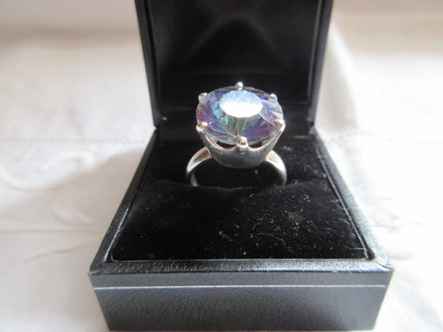 Sterling silver mystic topaz - silver,