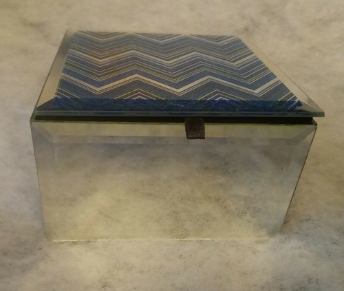 Mirrored trinket box blue - mirrored, box.