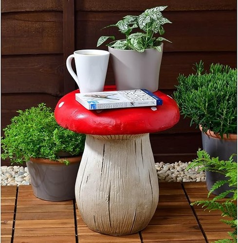 Toadstool garden stool - toadstool,