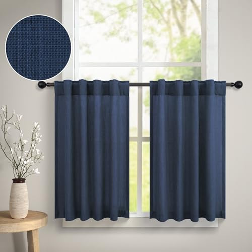 Navy blue kitchen curtains for - blue,