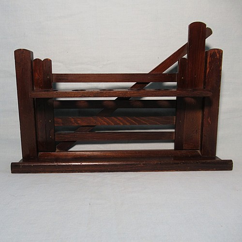 Vintage wooden pipe rack - wooden,