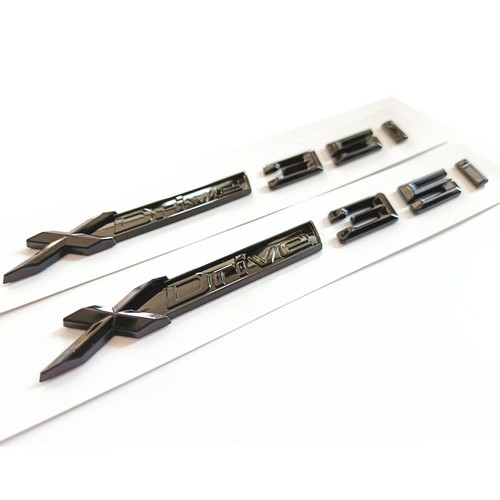 2pc glossy black letters - glossy,