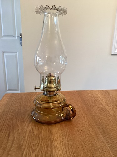 Amber glass hand lamp - amber,