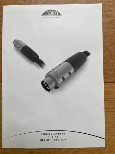 Naim line owners manual - owners, in