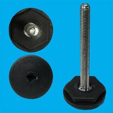 Adjustable Levelling Feet Foot 30mm x 60mm M6 Thread Table Desk Cabinet Cupboard