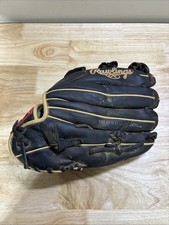 Black Rawlings GGE1275HB 12 3/4” Pro Design Left Hand Throw Baseball Glove LHT
