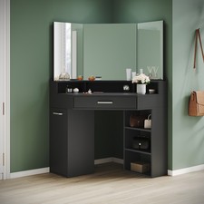 Corner Mirrored Dressing Table