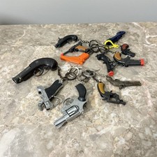Vintage mini key chain diecast pistol cap gun lot  display 11 Piece SEE PICTURES