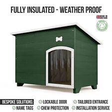 Outdoor Dog Kennel / House Winter Weather Proof Insulated - XL Forest Green 201
