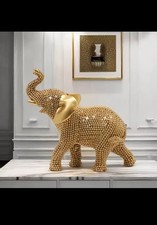 Golden Elephant Beaded