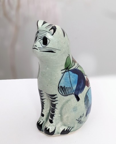 Tonala mexico pottery cat - pottery,