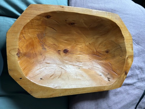 Large rustic dough bowl - ,