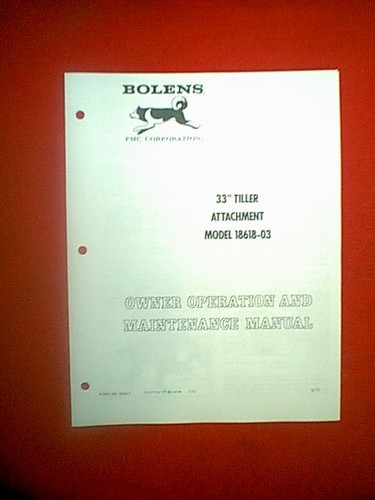 Bolens tractor tiller - tractor, 33"
