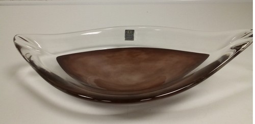 Dartington crystal glass bowl - crystal,