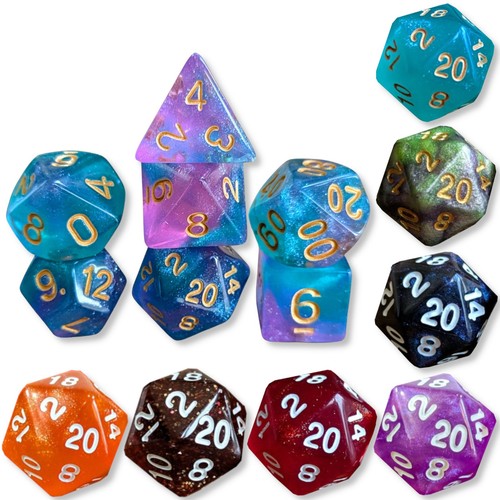 Dnd dice set 7pcs polyhedral - dnd,