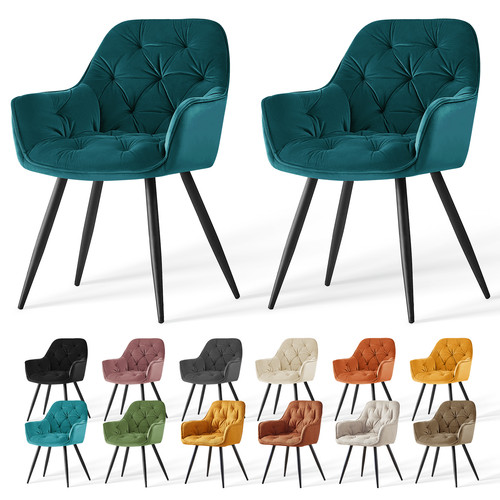 Velvet dining chairs - velvet,
