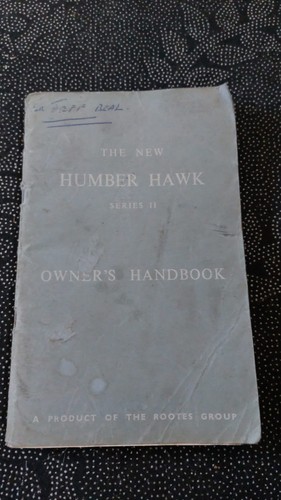 Humber hawk series handbook - series,