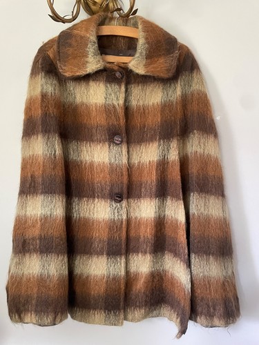 Vintage tartan plaid mohair - vintage,