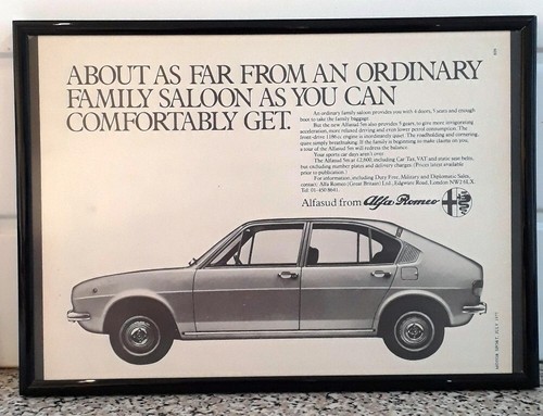 Framed original classic car - classic, ad