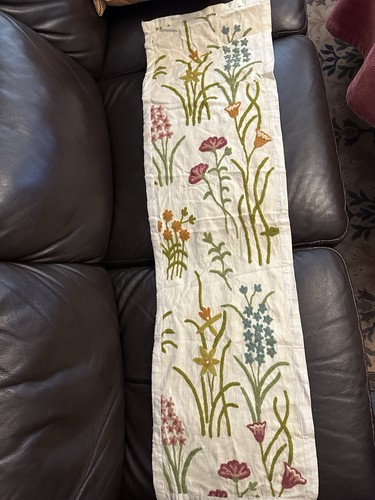 Hand embroidered floral - floral, table