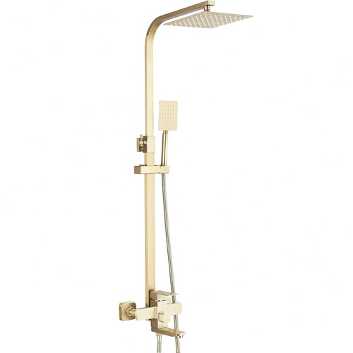 Gold bathroom exposed shower - gold,