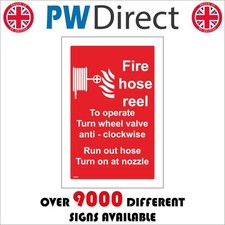 SIGN Fire hose reel operate