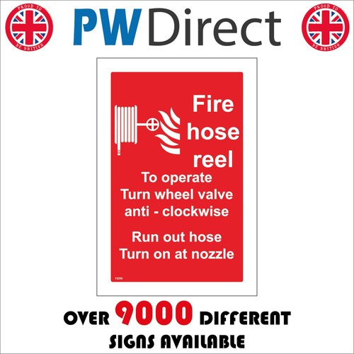 Sign fire hose - hose, operate
